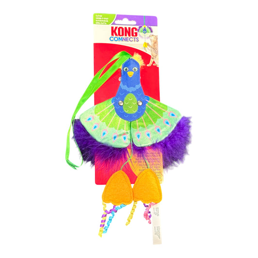 KONG Connects Peacock Cat Toy – Interactive Feather & Catnip Cat Toy