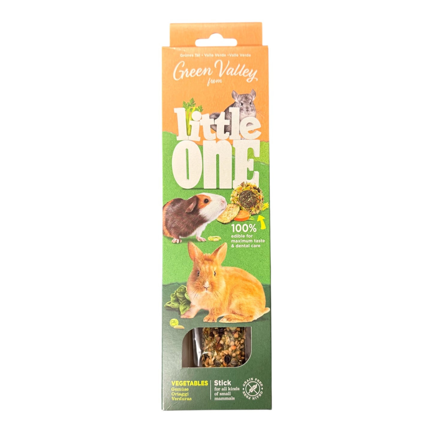 Little One Green Valley Grain Free Vegetable Stick for Small Mammals 160g