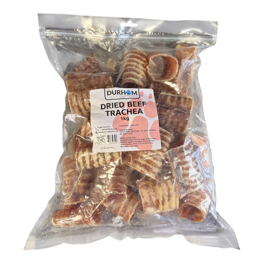 Durham Dried Beef Trachea 1kg | Natural Dog Chews