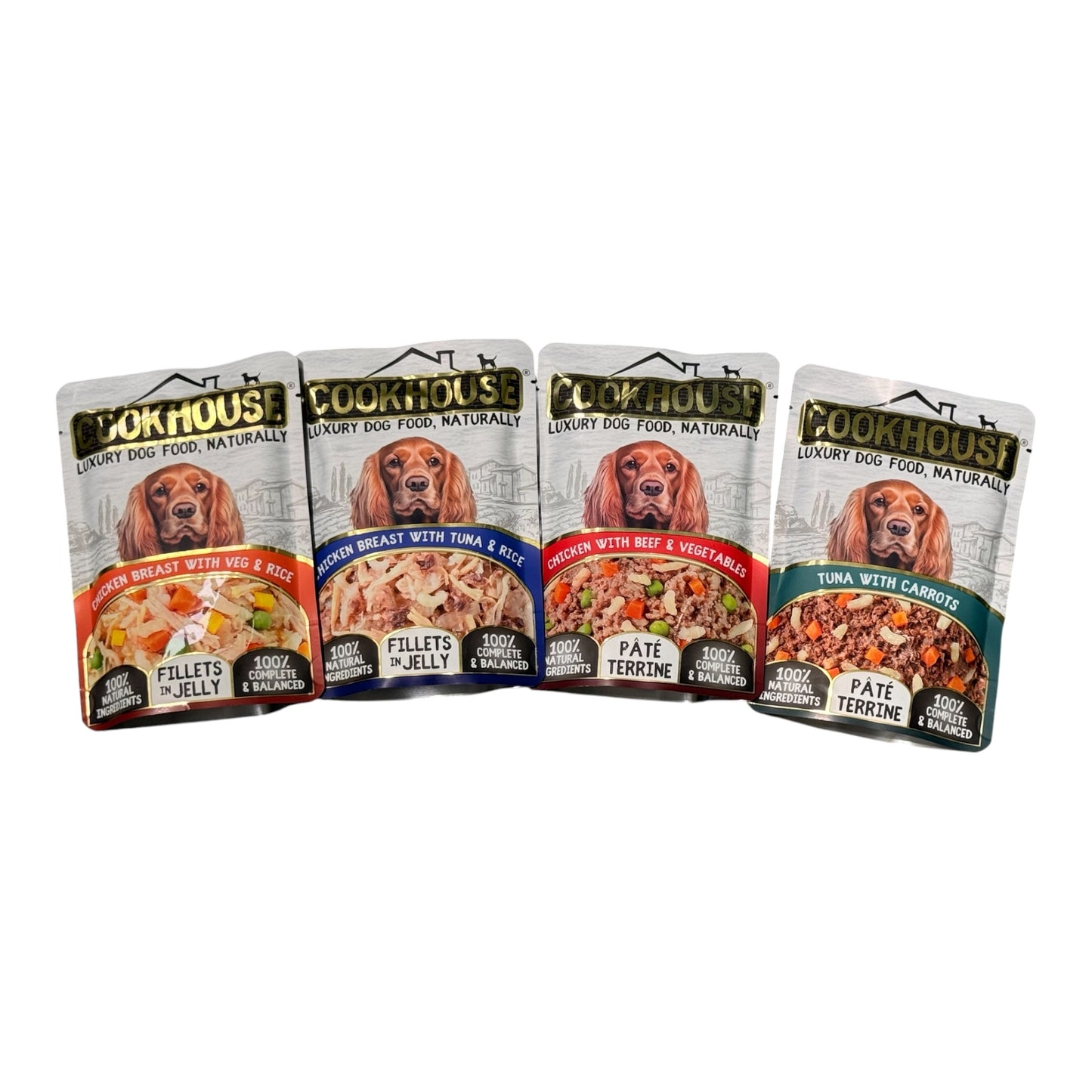 Cookhouse Luxury Dog Food Pouches – 100% Natural Complete Wet Dog Food