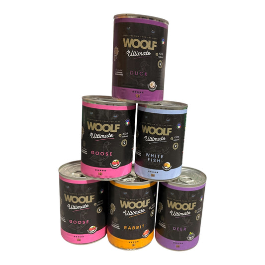 Woolf Ultimate Wet Dog Food – 400g – available from Woofingtons
