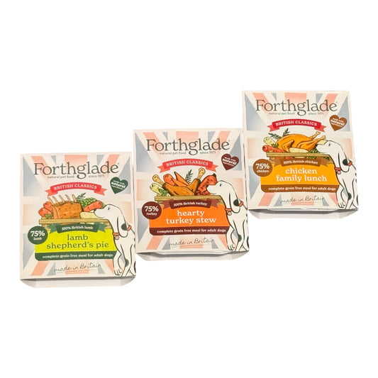 Forthglade British Classics Complete Grain-Free Wet Dog Food – available from Woofingtons
