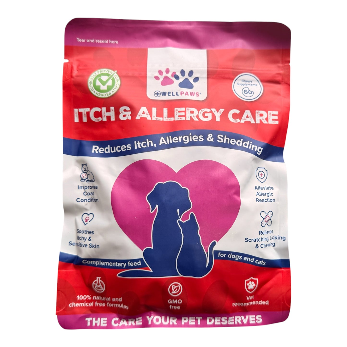 WellPaws Itch & Allergy Care Chewy Supplements for Dogs & Cats – 180g