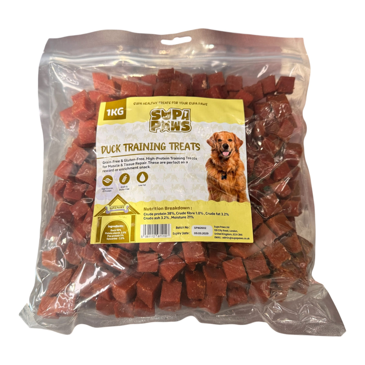 Supa Paws Duck Training Treats 1kg