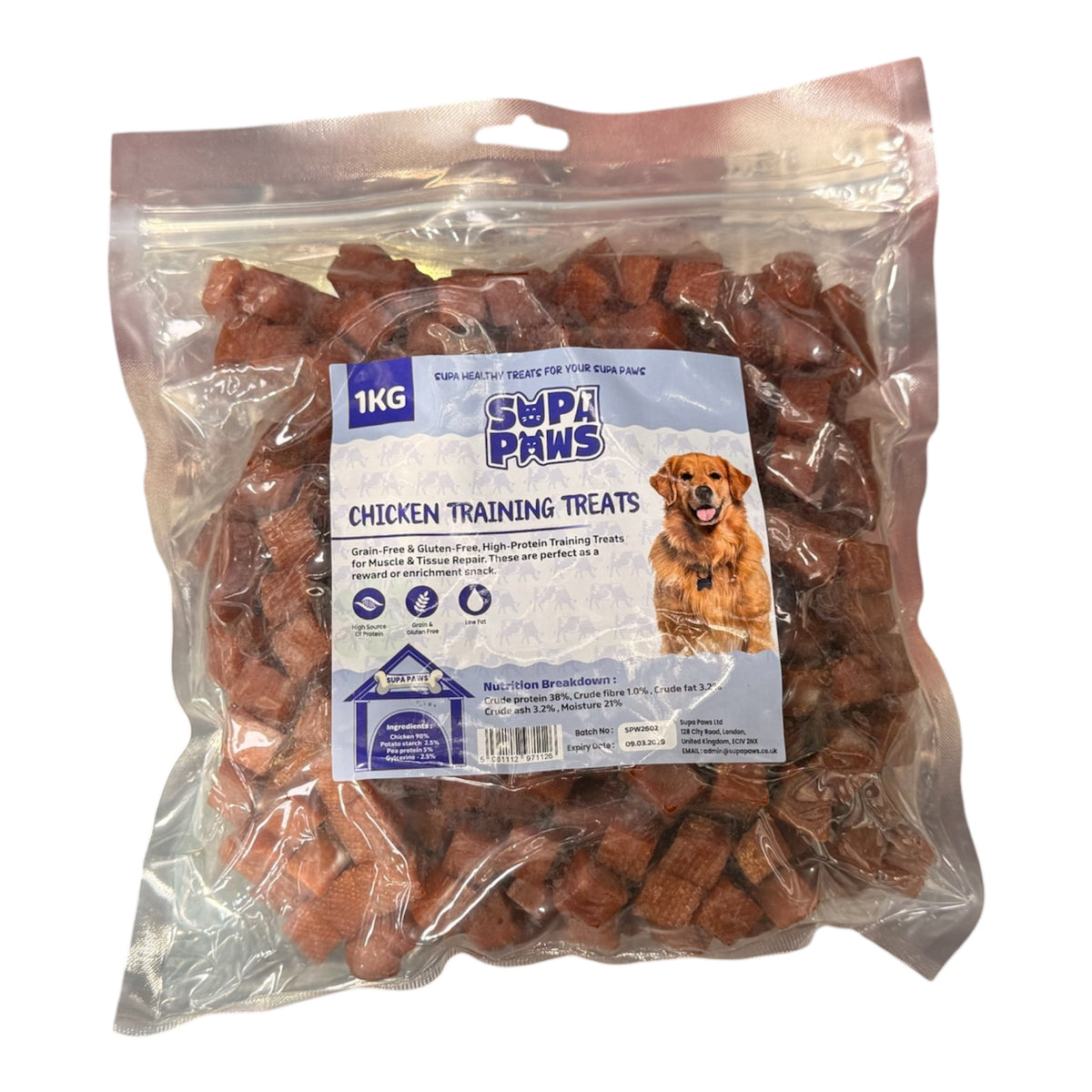 Supa Paws Chicken Training Treats 1kg