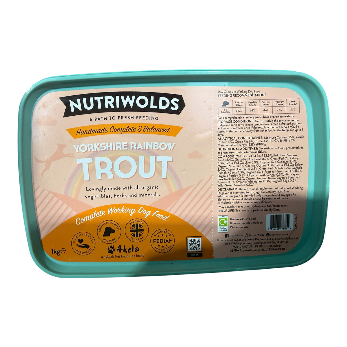 NutriWolds Raw Complete Dog Food 1kg
