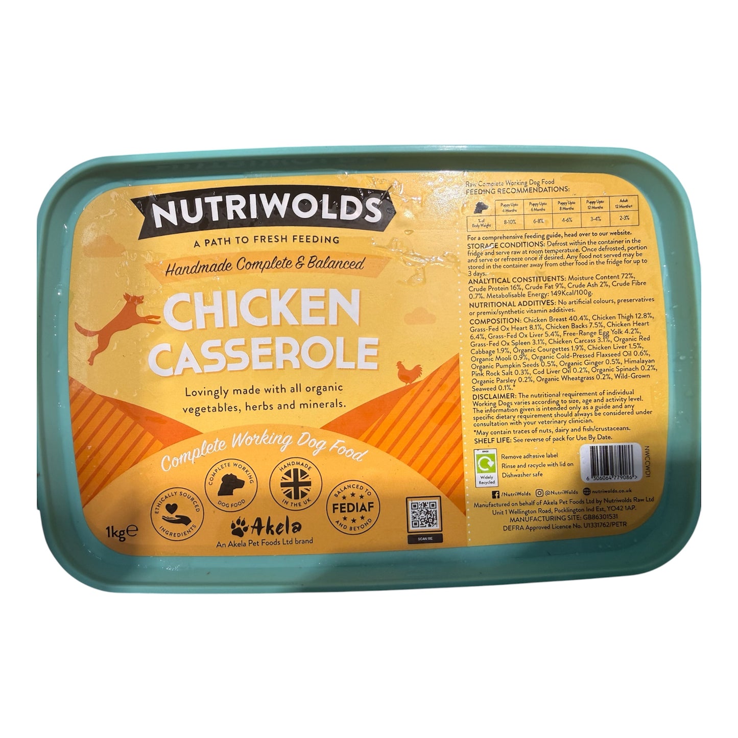 NutriWolds Raw Complete Dog Food 1kg