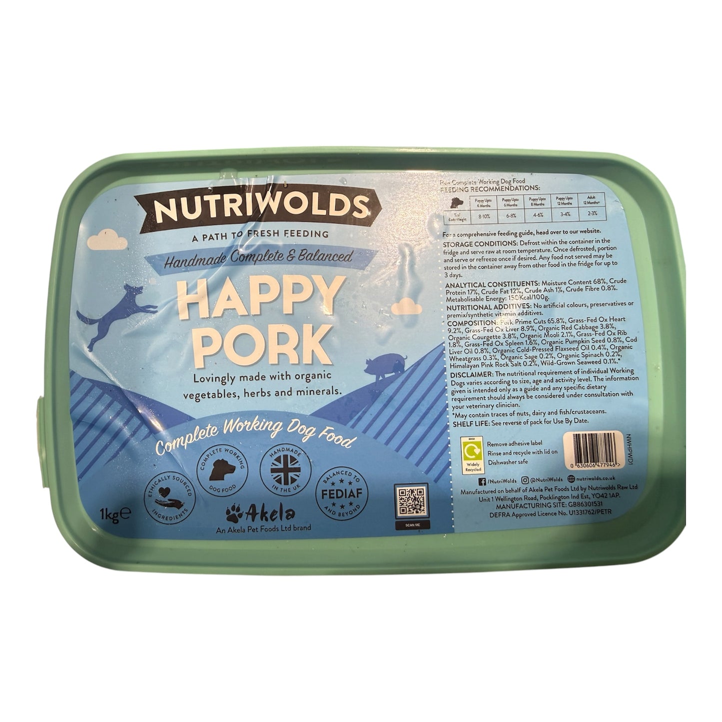 NutriWolds Raw Complete Dog Food 1kg