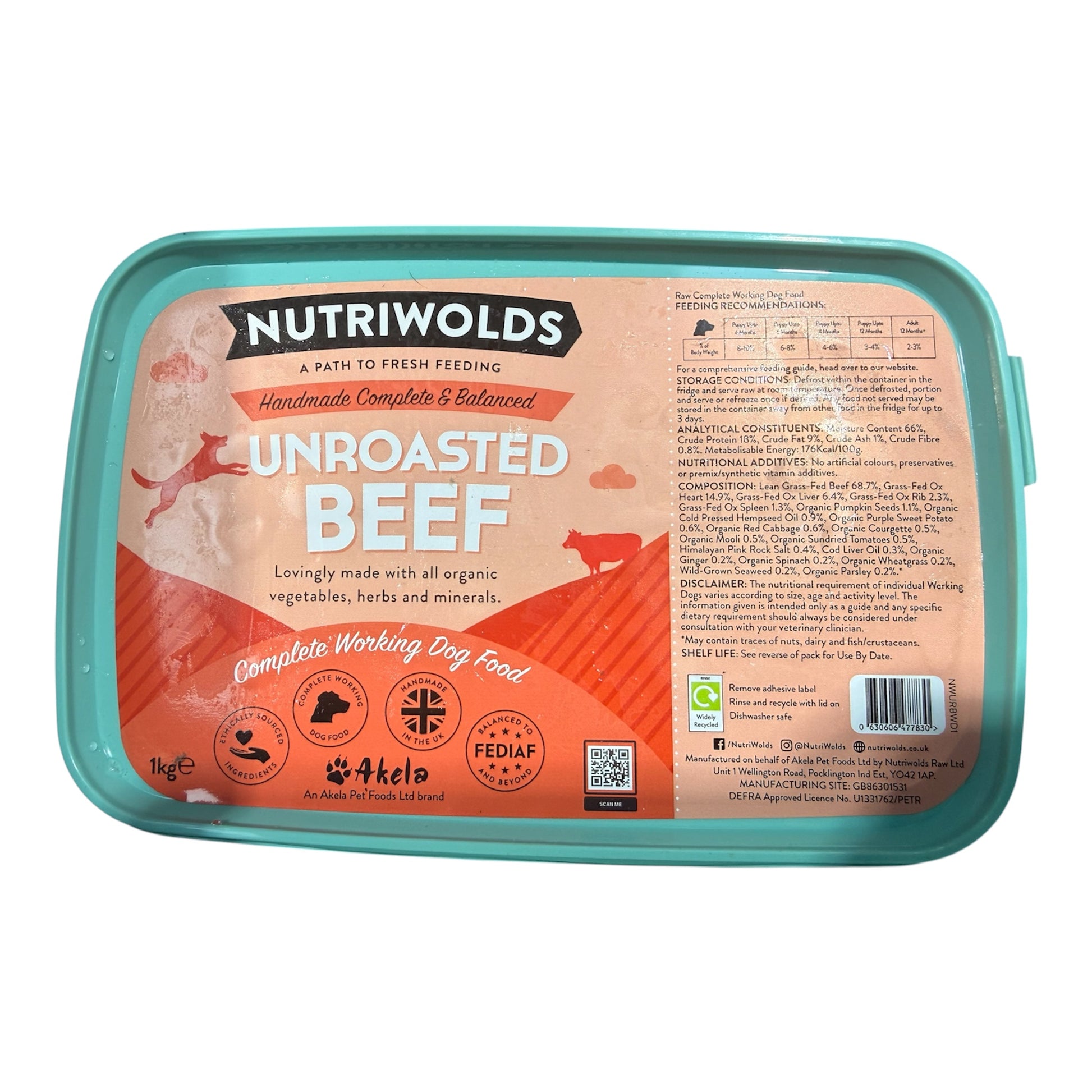 NutriWolds Raw Complete Dog Food 1kg