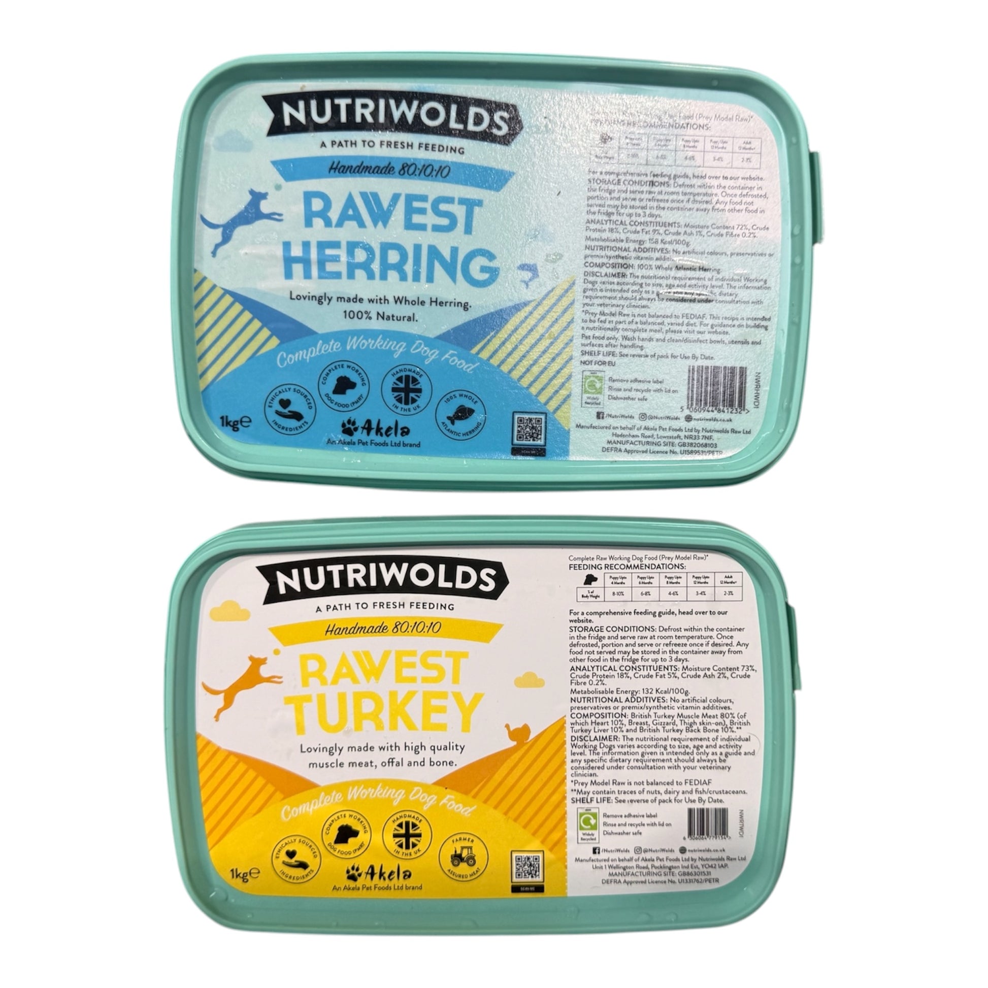 NutriWolds Rawest 80/10/10 Raw Dog Food 1kg