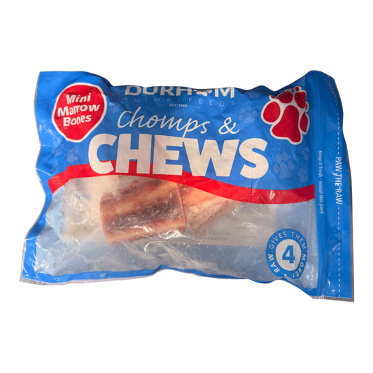 Durham Animal Feeds Frozen Raw Mini Marrow Bones – 4 Pack