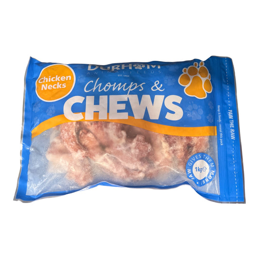 Durham Animal Feeds Frozen Raw Chicken Necks – 1kg