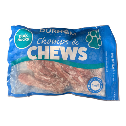 Durham Animal Feeds Frozen Raw Duck Necks – 1kg