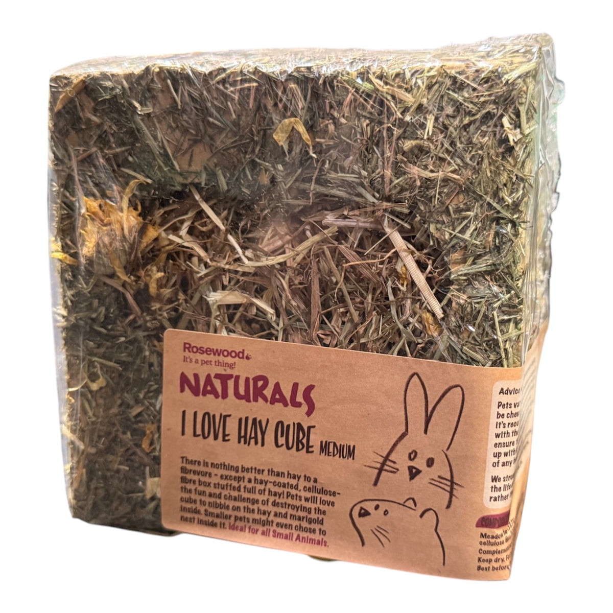 Rosewood Naturals I Love Hay Cube
