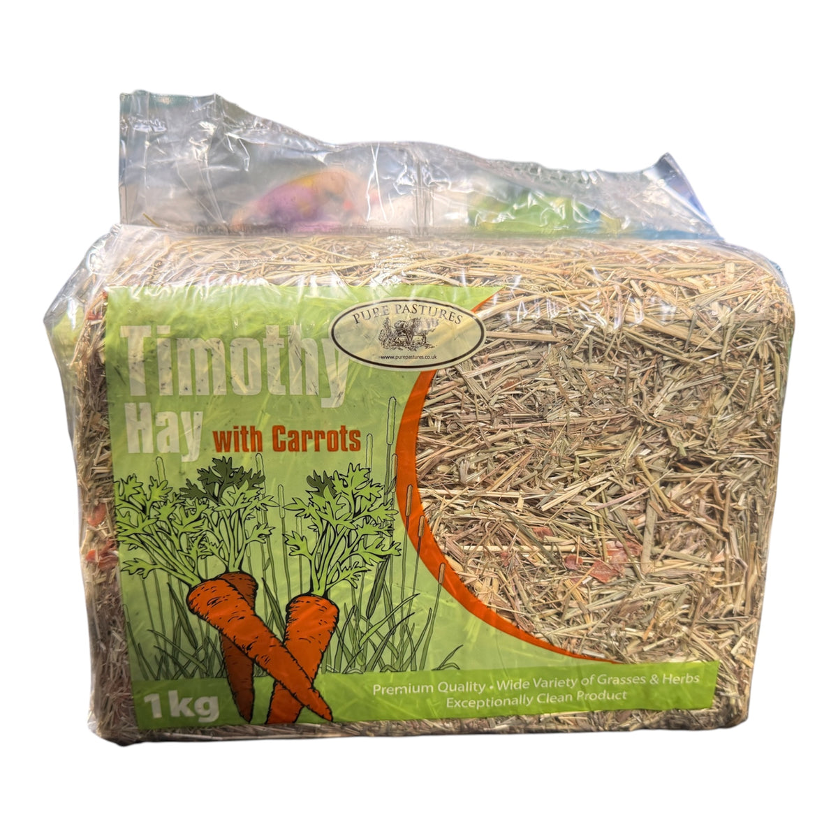 Pure Pastures Premium Timothy Hay with Carrots 1kg