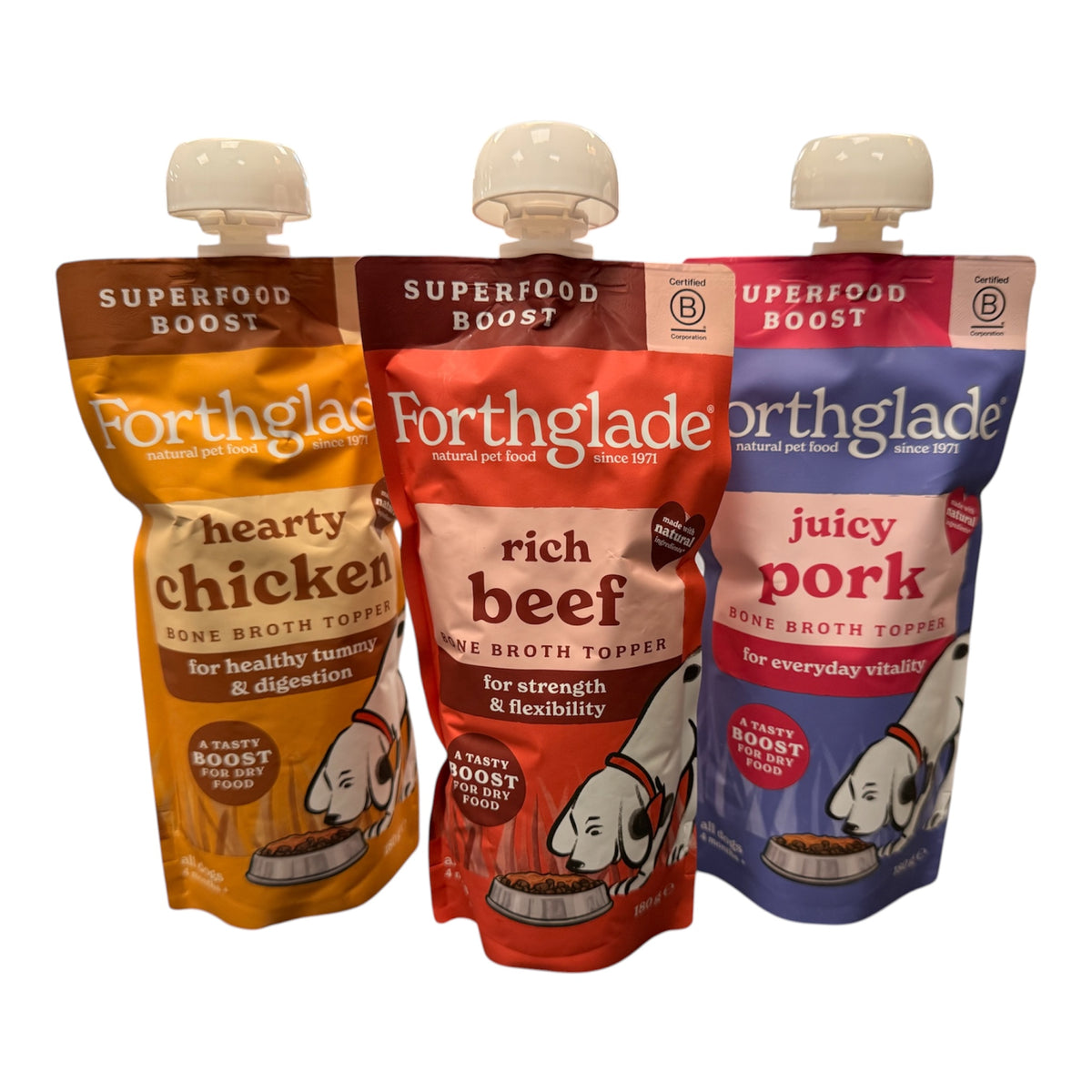 Forthglade Superfood Boost Bone Broth Toppers for Dogs – 180g