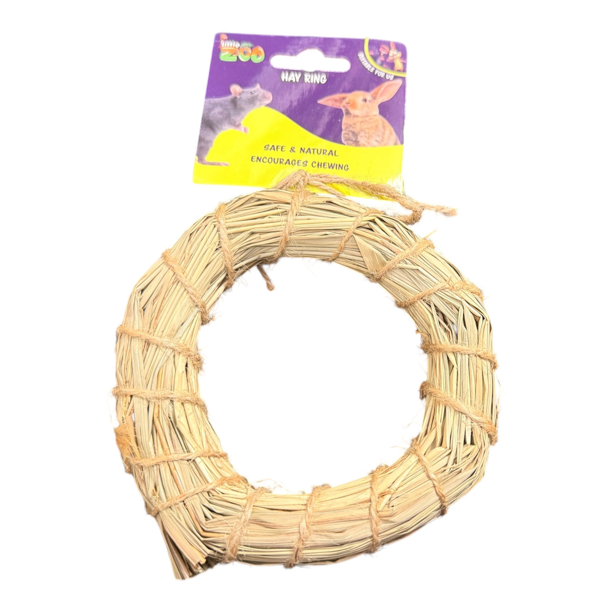 Little Zoo Hay Ring Chew Toy for Rabbits, Guinea Pigs & Rodents spp9327