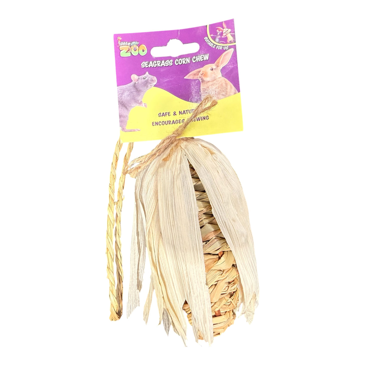 Little Zoo Seagrass Corn Chew – Natural Chew Toy for Rabbits & Rodents
