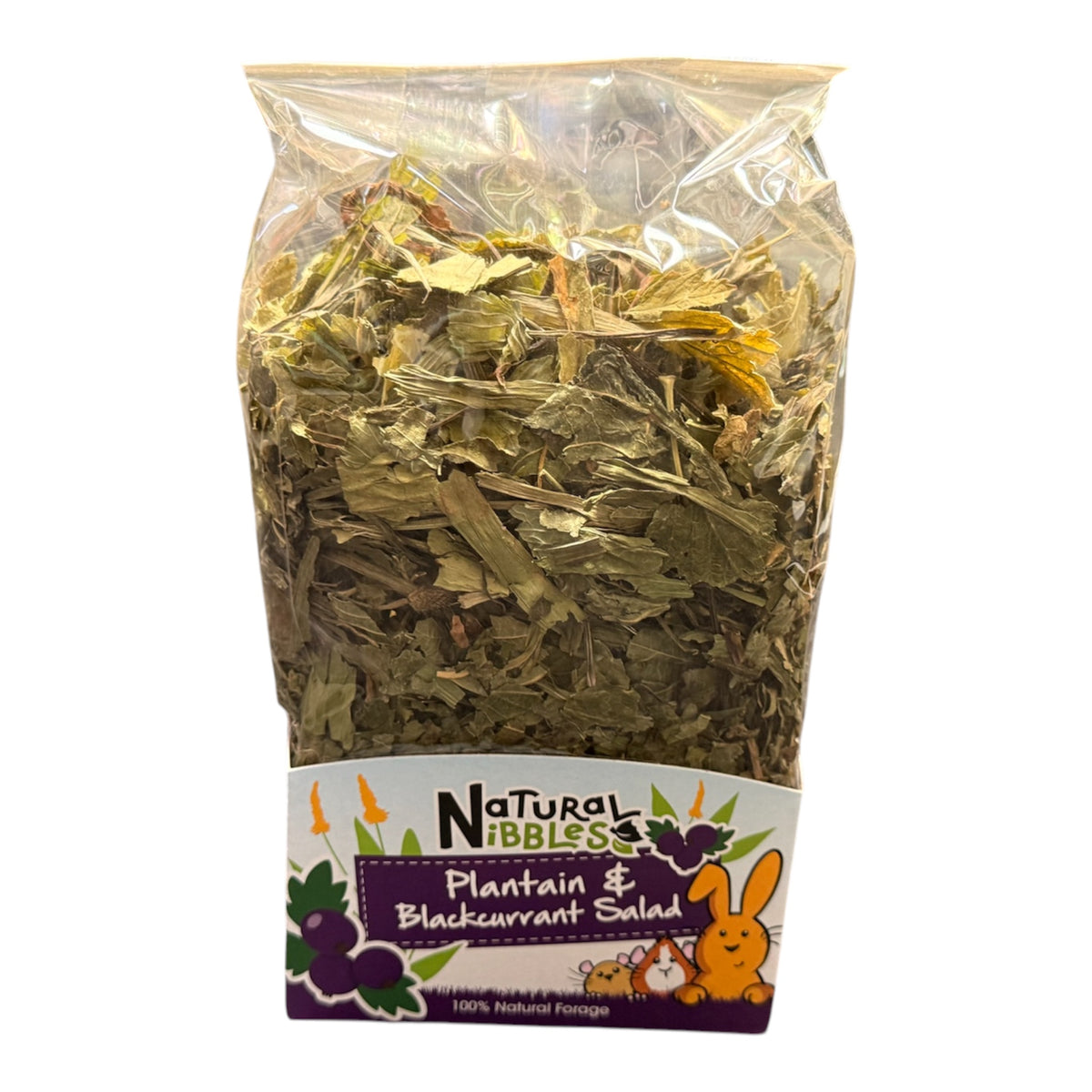 Natural Nibbles Plantain & Blackcurrant Salad for Rabbits & Rodents 100g