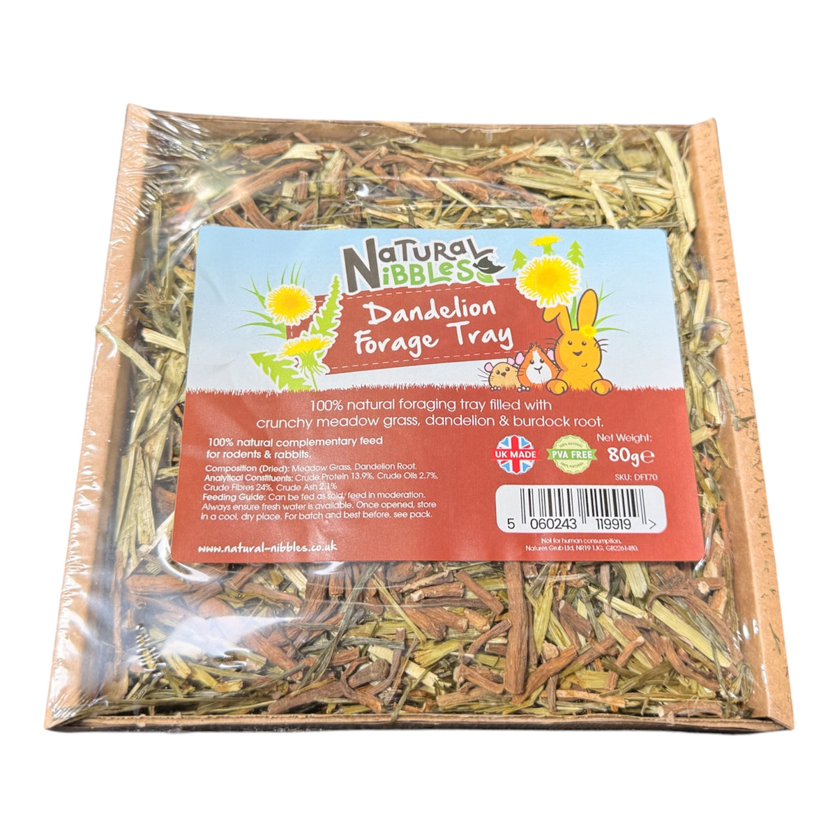 Natural Nibbles Dandelion Forage Tray – 80g
