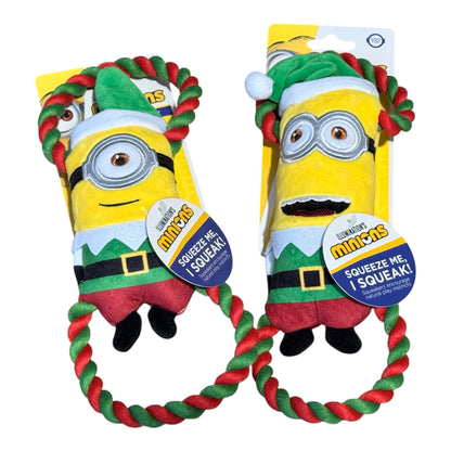 Illumination's Minions Christmas Plush & Rope Tug Dog Toy