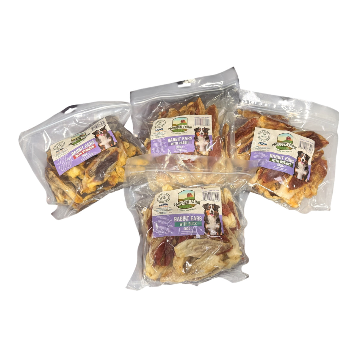 Paddock Farm Rabbit Ears with Meat – Natural Dog Treats 500g