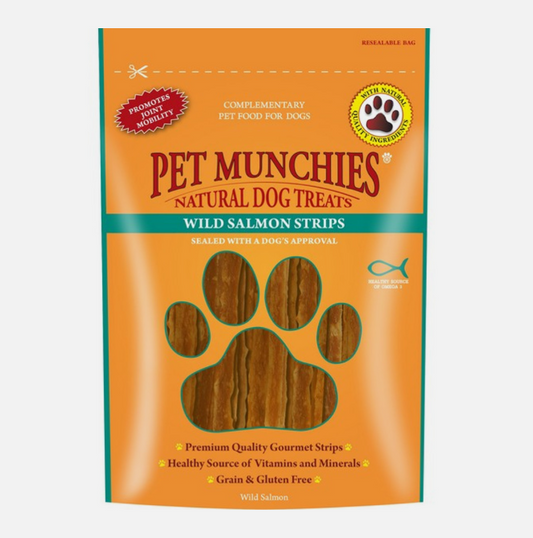 Pet Munchies Wild Salmon Strips 80g