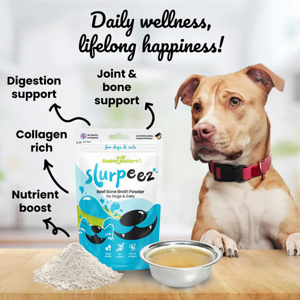 Super Natural - Slurpeez Bone Broth Powder 100% Beef Dogs & Cats 250g