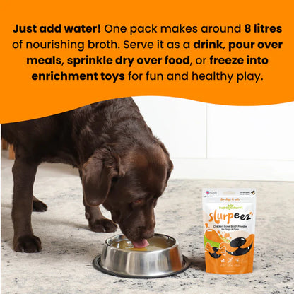 Super Natural - Slurpeez Bone Broth Powder 100% Chicken Dogs & Cats 250g