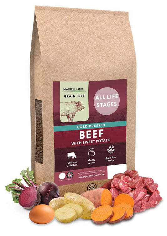 Meadow Farm Cold Pressed Beef Dog Food 12kg