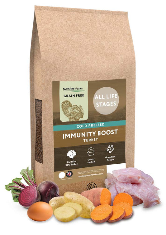 Meadow Farm Cold Pressed Turkey Immunity Booster Dog Food 12kg
