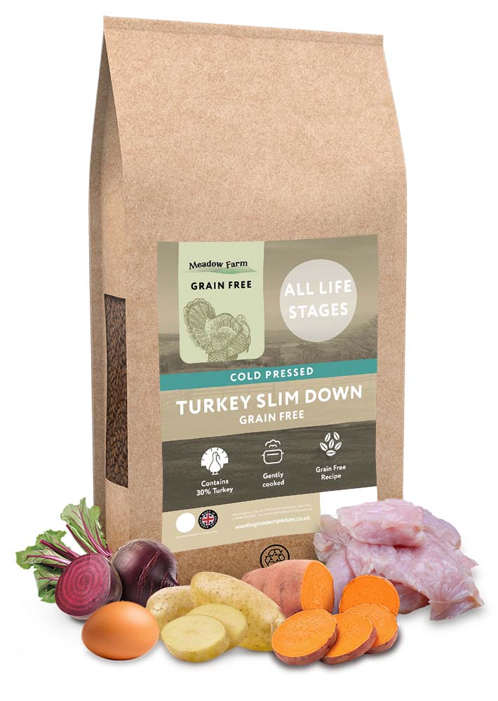 Meadow Farm Cold Pressed Turkey Slim Down Dog Food 12kg