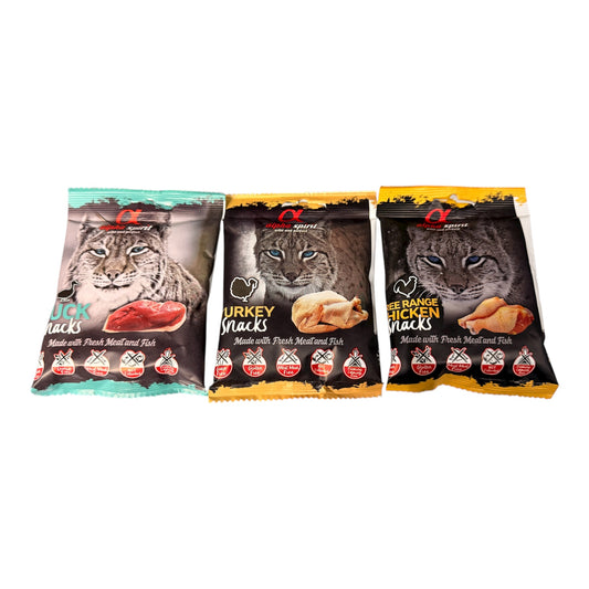 Alpha Spirit - Cat Snacks 50g – available from Woofingtons