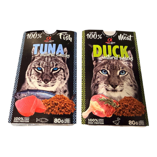 Alpha Spirit Cat - Soft Natural Snacks 80g – available from Woofingtons
