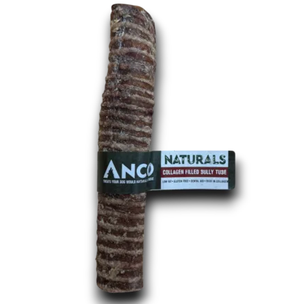 Anco Naturals Collagen Filled Bully Tube Trachea – available from Woofingtons
