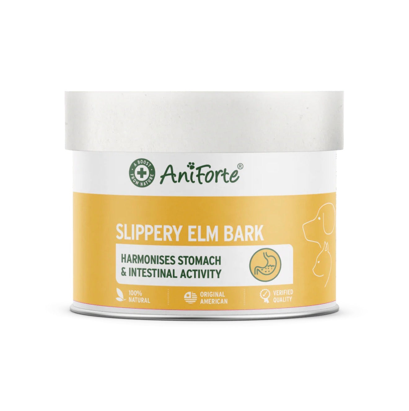 AniForte® Slippery Elm Bark Powder for Dogs and Cats - 100g – available from Woofingtons