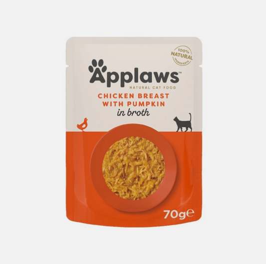 Applaws Cat Pouch Chicken Breast and Pumpkin 70g – available from Woofingtons