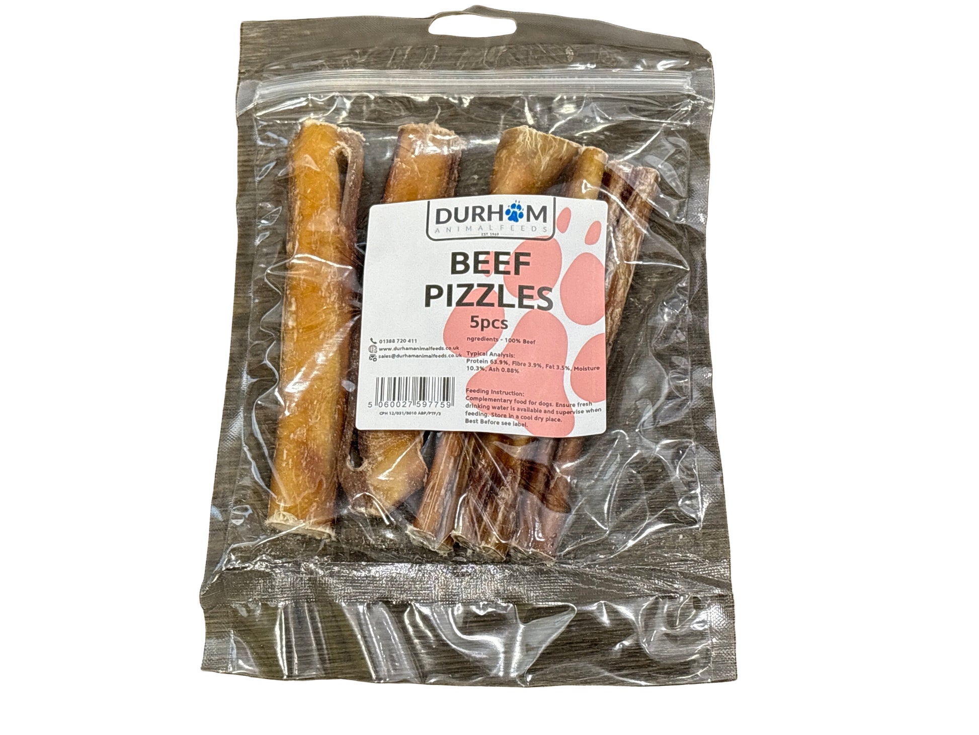 Durhams DAF Beef Pizzles - 5pcs  image 0