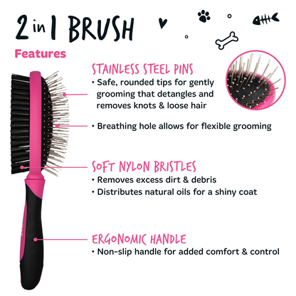 Bugalugs 2 in 1 Double Sided Grooming Brush image 2