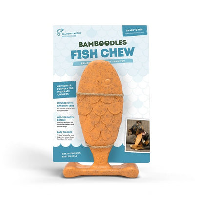 Bamboodles Fish Chew - Puppy and Moderate Chewers – available from Woofingtons