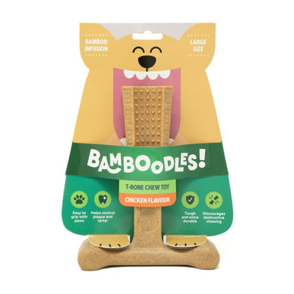 Bamboodles T-Bone Chew Toy for Dogs – available from Woofingtons