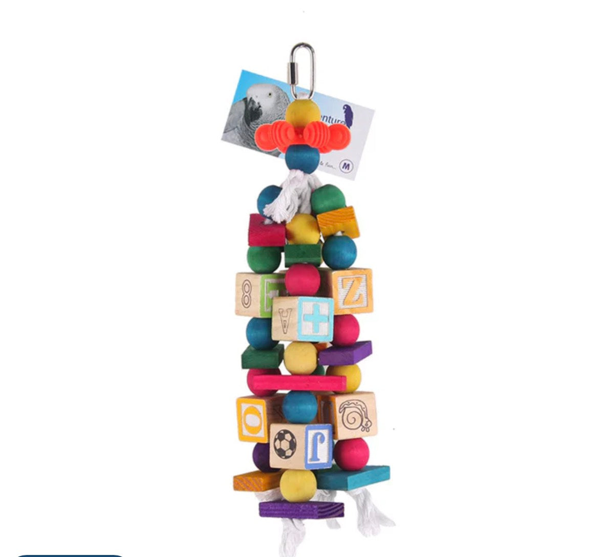 Bird toy - coloured blocks 7680 – available from Woofingtons