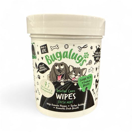 Bugalugs - Dental Care Wipes – available from Woofingtons