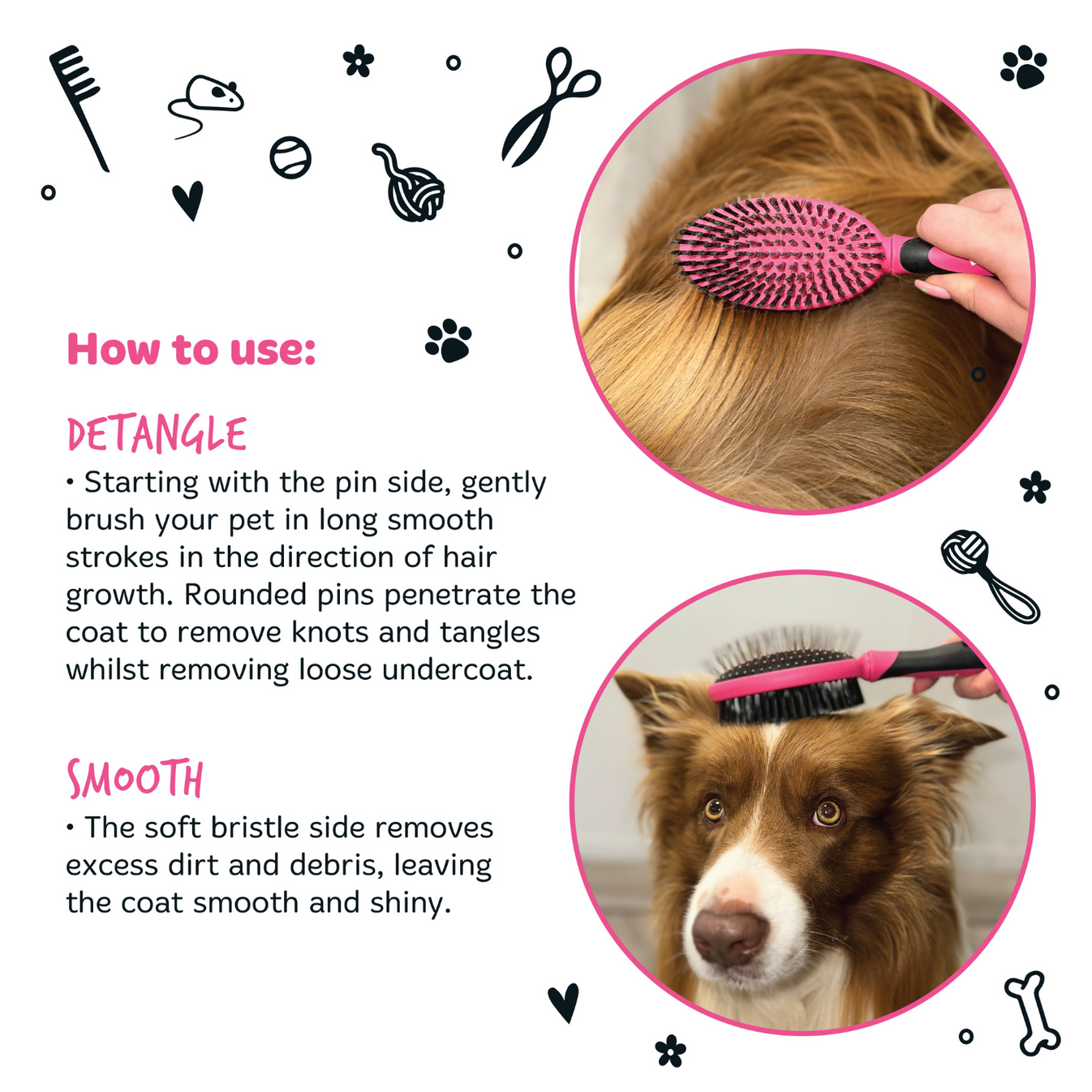 Bugalugs 2 in 1 Double Sided Grooming Brush image 3