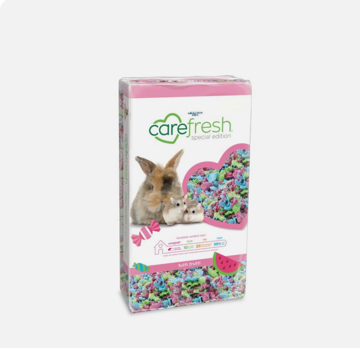 Carefresh Tutti Frutti small animal bedding 10L – available from Woofingtons