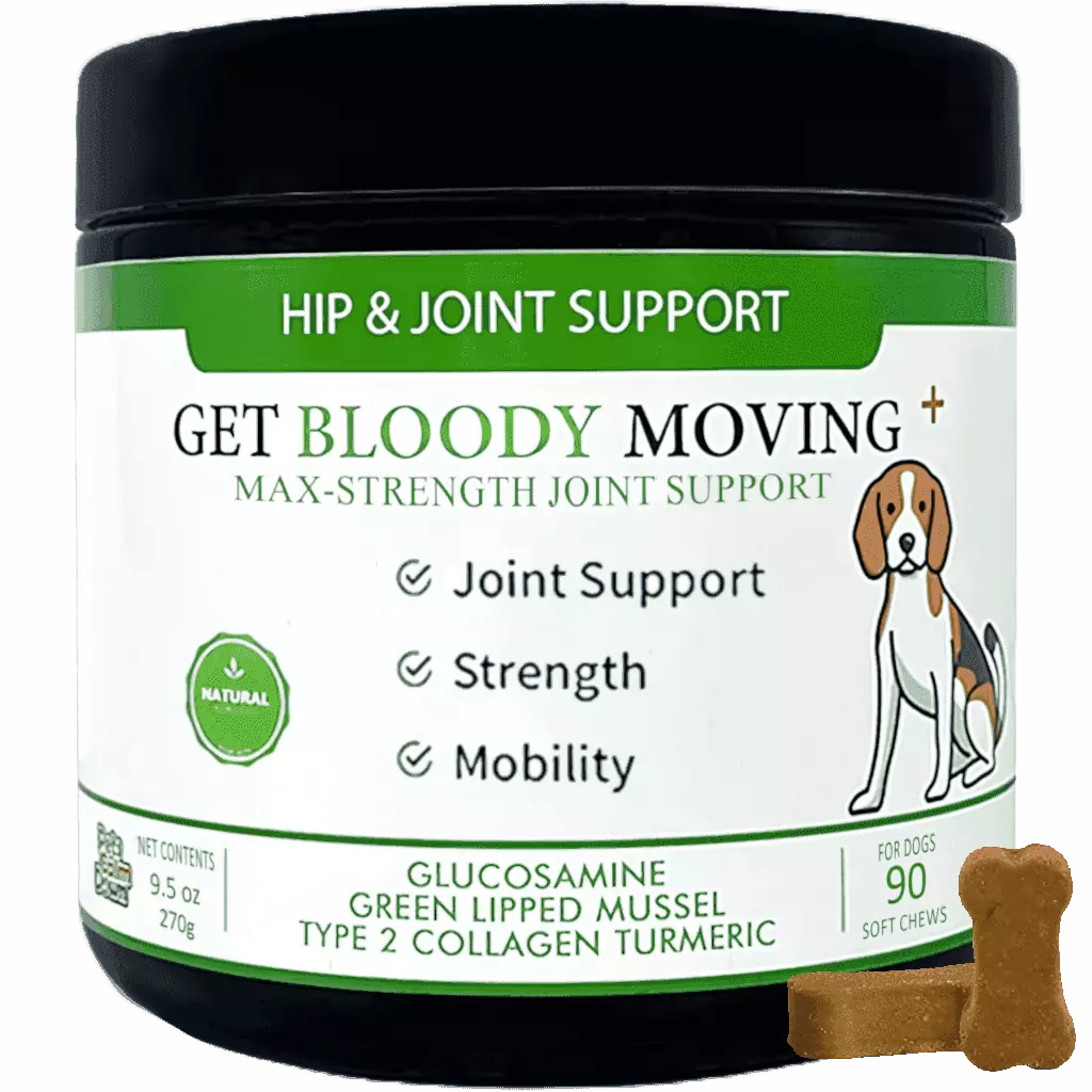 Get Bloody Moving Support Pork Chews – available from Woofingtons