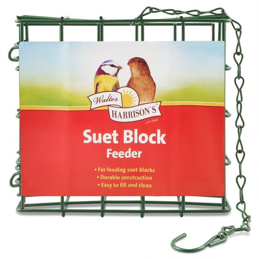 Harrisons Energy Boost Suet Block Cage 12cm – Wild Bird Feeder – available from Woofingtons