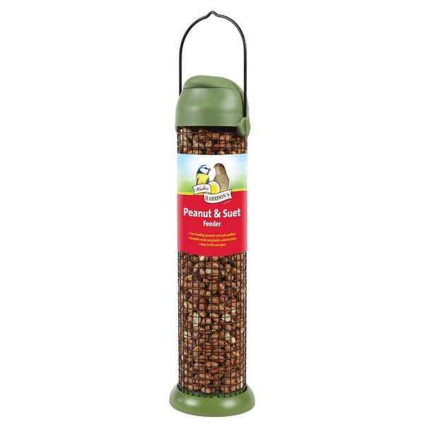 Harrisons Flip Top Peanut Feeder 30cm – Bird Feeder for Peanuts & Suet Pellets – available from Woofingtons