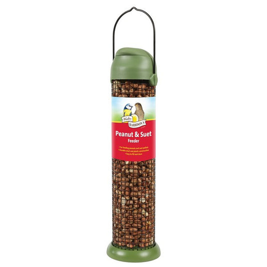 Harrisons Flip Top Peanut Feeder 30cm – Bird Feeder for Peanuts & Suet Pellets – available from Woofingtons