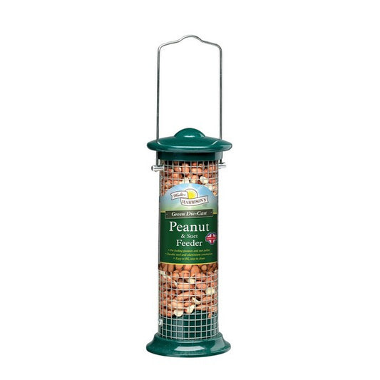 Harrisons Green Die-Cast Peanut & Suet Feeder 20cm – Wild Bird Feeder – available from Woofingtons